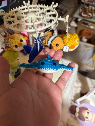 Manta Ray crochet keepsake